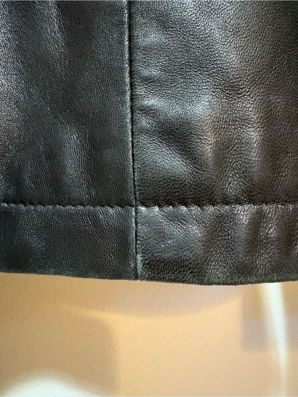 Black Genuine Leather Jacket - Banana Republic- Size S - Picture 11 of 11